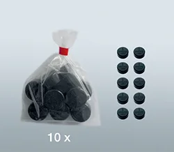 SEGUFIX<sup>&reg;</sup>-Magnetknopf schwarz / segufix.com 10er-Pack