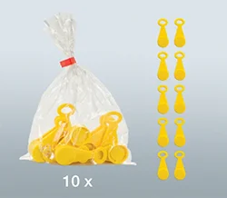 SEGUFIX<sup>&reg;</sup>-Dreh-Magnetschlüssel gelb 10er-Pack